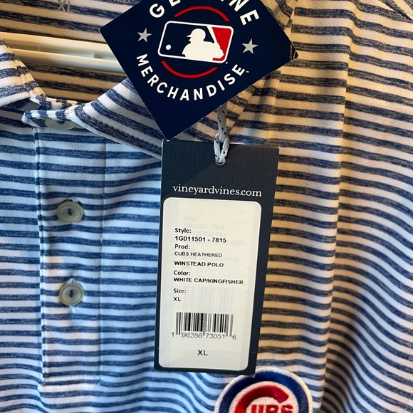 Chicago Cubs Vineyard Vines Heathered Winstead Sankaty Polo. Men’s Size XL. - Picture 2 of 6